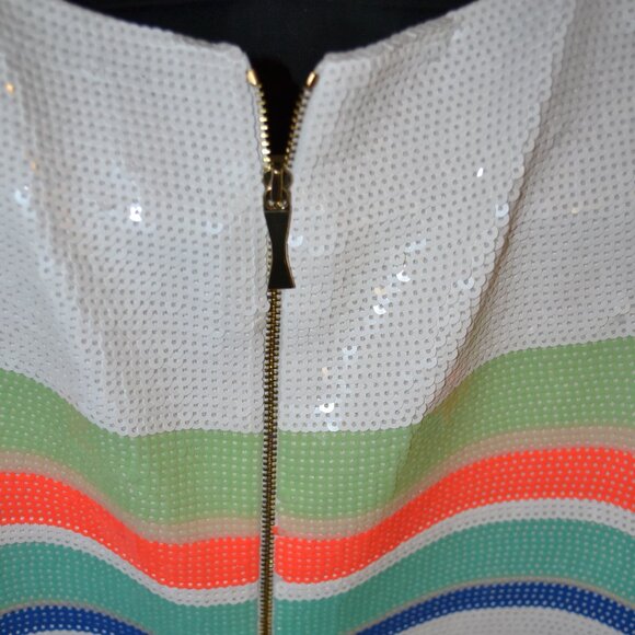 KATE SPADE MULTI  COLOR SEQUIN COCKTAIL DRESS SIZE 10 - Picture 6 of 9